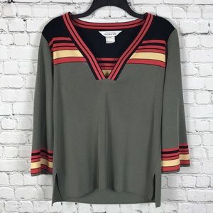 Misook Sz XS V-Neck Top